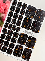 Halloween Pedicure Wraps — Pumpkins, Bats & Spiderwebs | pw-116 - UASLIDER