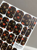 Halloween Pumpkin Manicure Wraps — Jack-o'-Lanterns | mw-115 - UASLIDER
