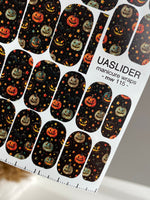 Halloween Pumpkin Manicure Wraps — Jack-o'-Lanterns | mw-115 - UASLIDER