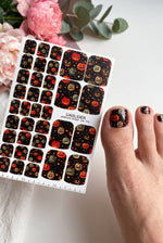 Halloween Pumpkin Pedicure Wraps — Jack-o'-Lanterns | pw-115 - UASLIDER
