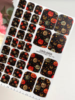 Halloween Pumpkin Pedicure Wraps — Jack-o'-Lanterns | pw-115 - UASLIDER