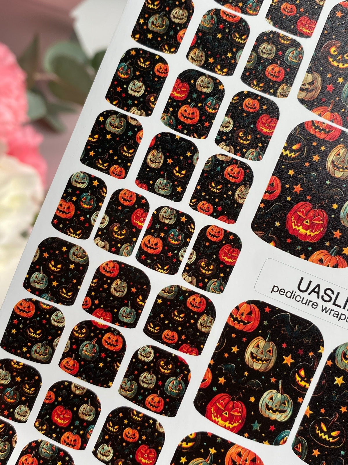 Halloween Pumpkin Pedicure Wraps — Jack-o'-Lanterns | pw-115 - UASLIDER