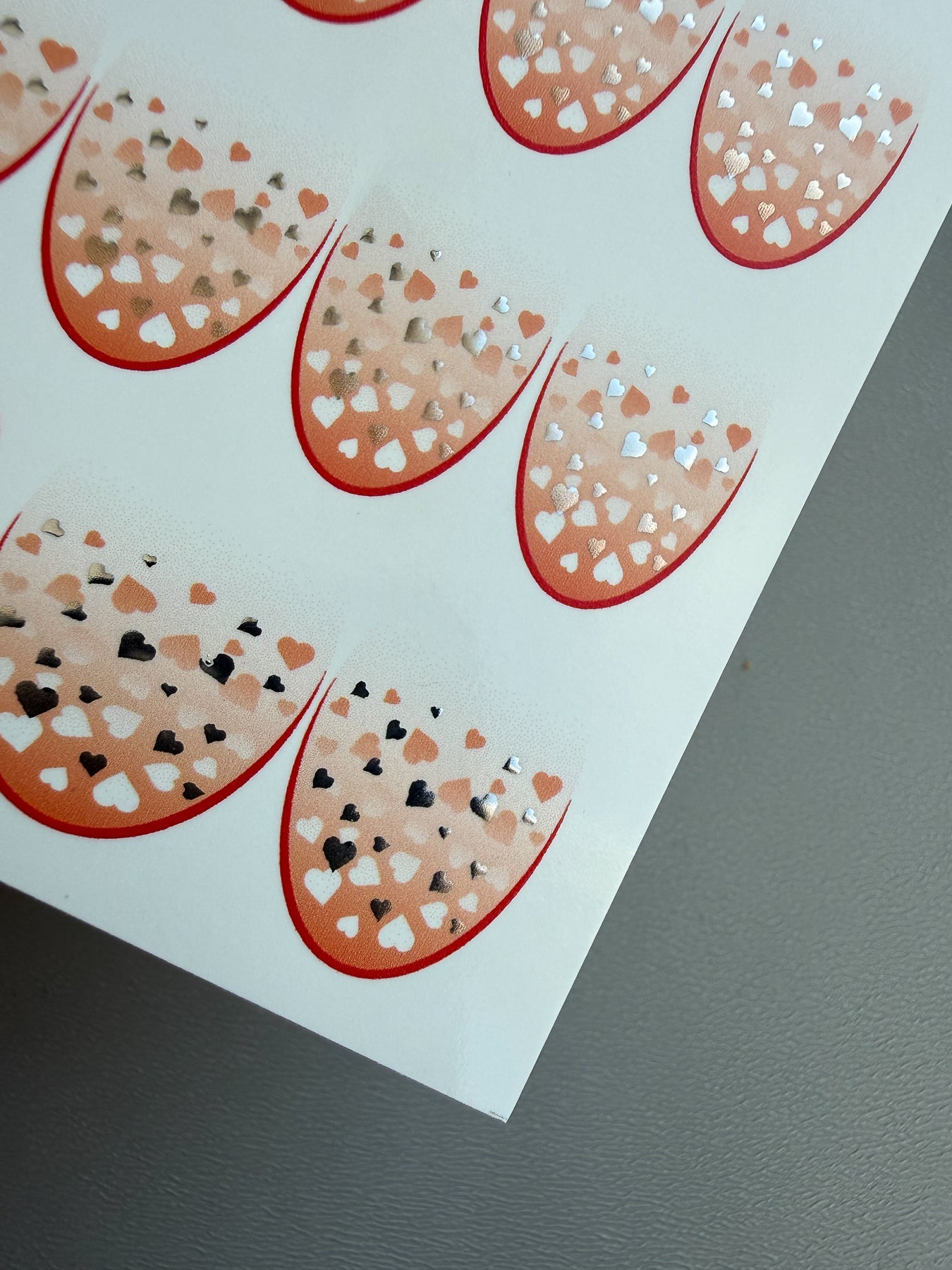 Heart Confetti Nail Decals — Full Nail Valentine Hearts | CF - 804 - UASLIDER