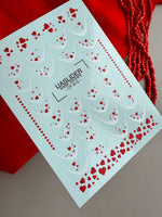 Heart French Nail Decals — Soft Tips with Hearts Gold Foil | CF - 815 - UASLIDER