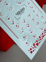 Heart French Nail Decals — Soft Tips with Hearts Gold Foil | CF - 815 - UASLIDER