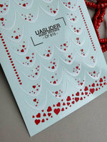 Heart French Nail Decals — Soft Tips with Hearts Gold Foil | CF - 815 - UASLIDER