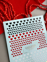 Heart Nail Decals — Black, Red, White & Gold Foil Hearts | CF - 816 - UASLIDER
