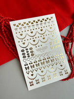 Heart Nail Decals — Gold Foil Hearts, Bows, Lips & Cherries | Fg-327 - UASLIDER