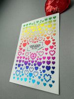 Heart Nail Decals — Metallic Rainbow Gradient Hearts | MC-003 - UASLIDER