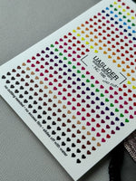 Heart Nail Decals — Rainbow Gradient Tiny Hearts | NC-166 - UASLIDER