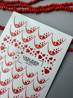 Heart Shower Nail Decals — French Tips with Hearts Gold Foil | CF - 811 - UASLIDER