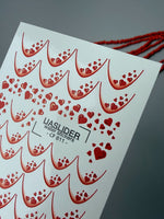 Heart Shower Nail Decals — French Tips with Hearts Gold Foil | CF - 811 - UASLIDER