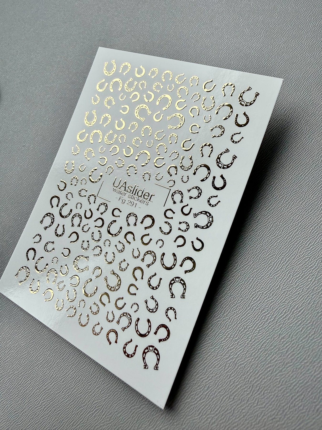 Horseshoe Nail Decals — Gold Foil Lucky Horseshoes | Fg-291 - UASLIDER