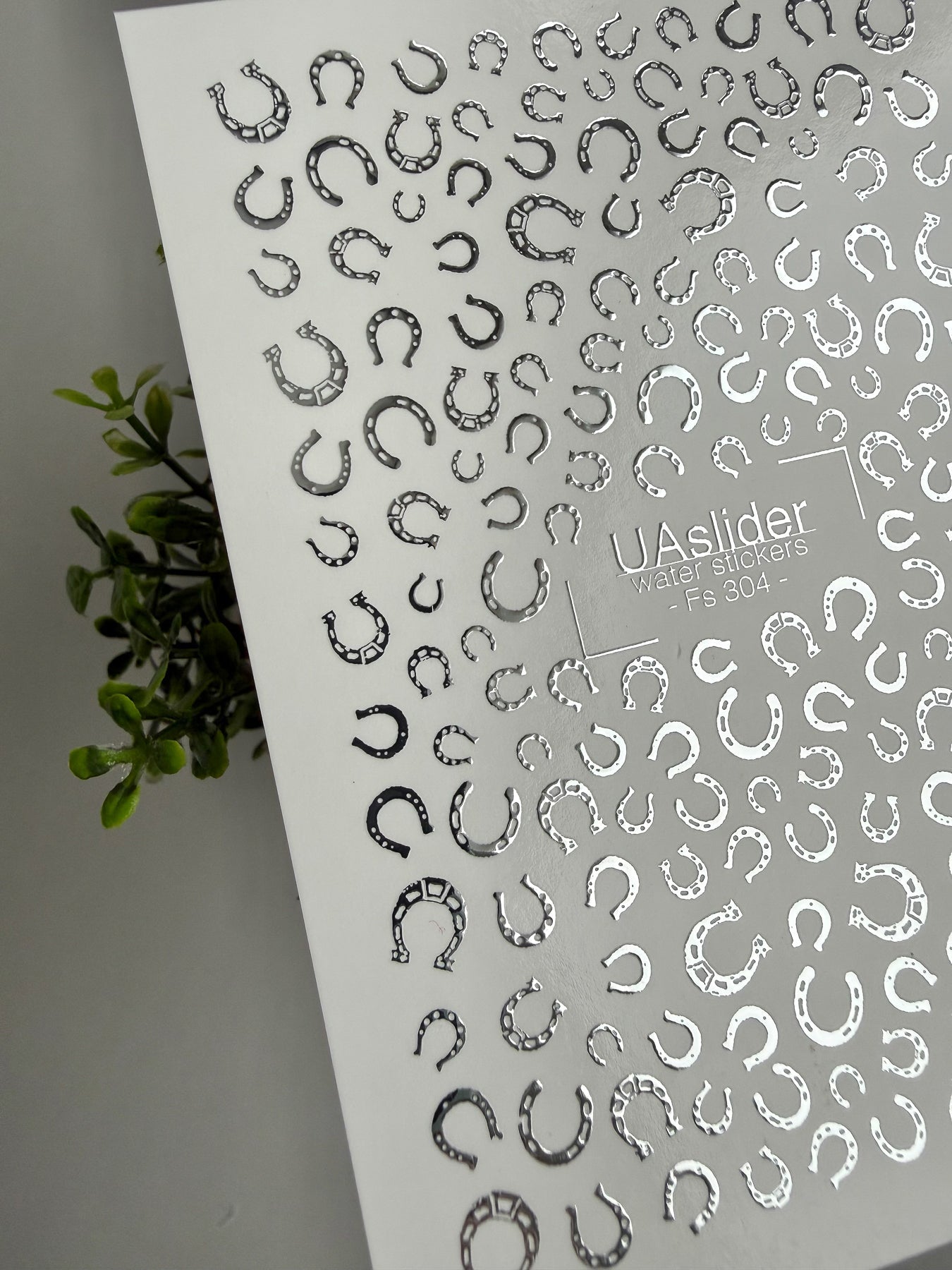Horseshoe Nail Decals — Silver Foil Lucky Horseshoes | Fs-304 - UASLIDER
