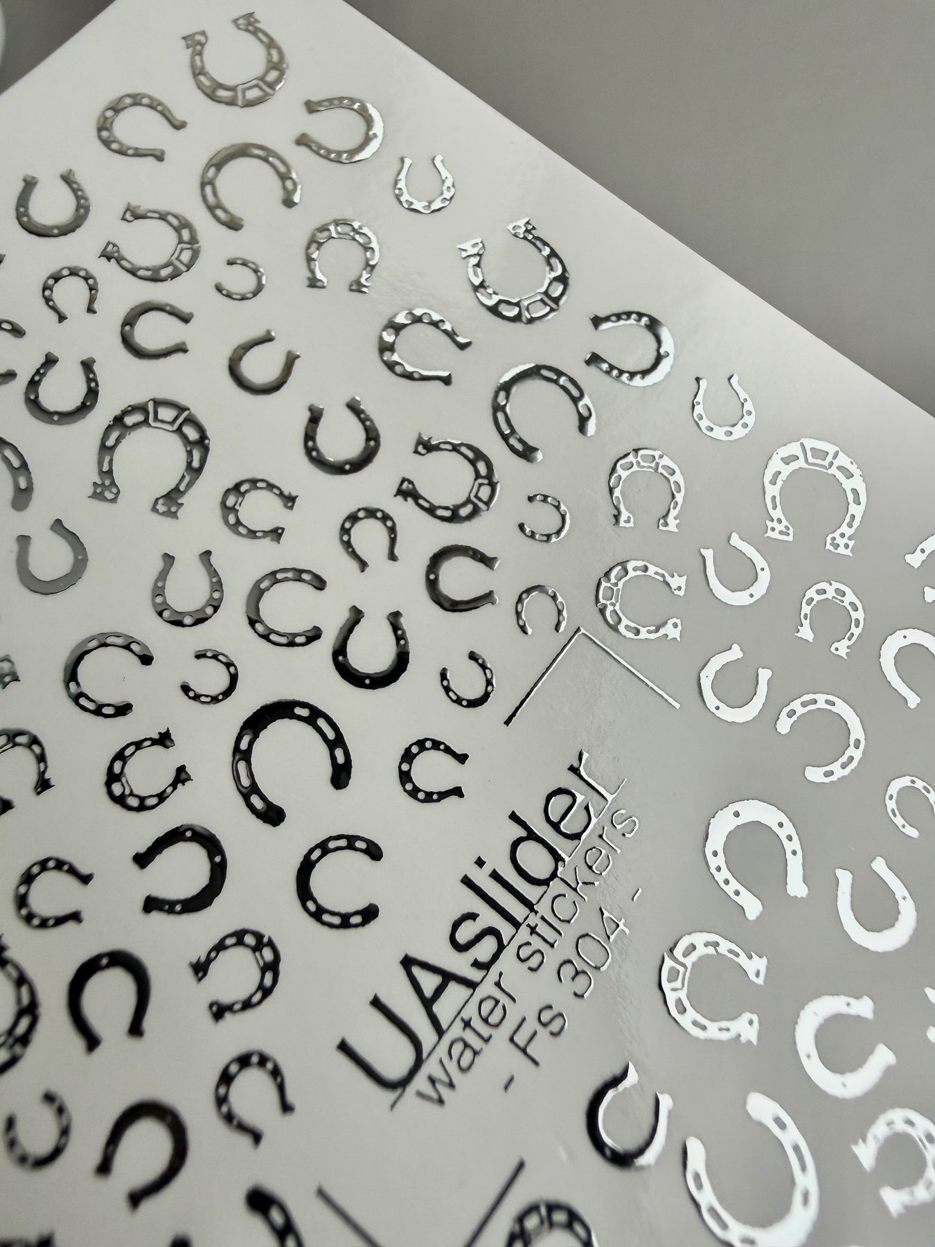 Horseshoe Nail Decals — Silver Foil Lucky Horseshoes | Fs-304 - UASLIDER