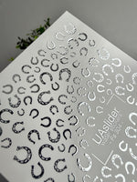 Horseshoe Nail Decals — Silver Foil Lucky Horseshoes | Fs-304 - UASLIDER