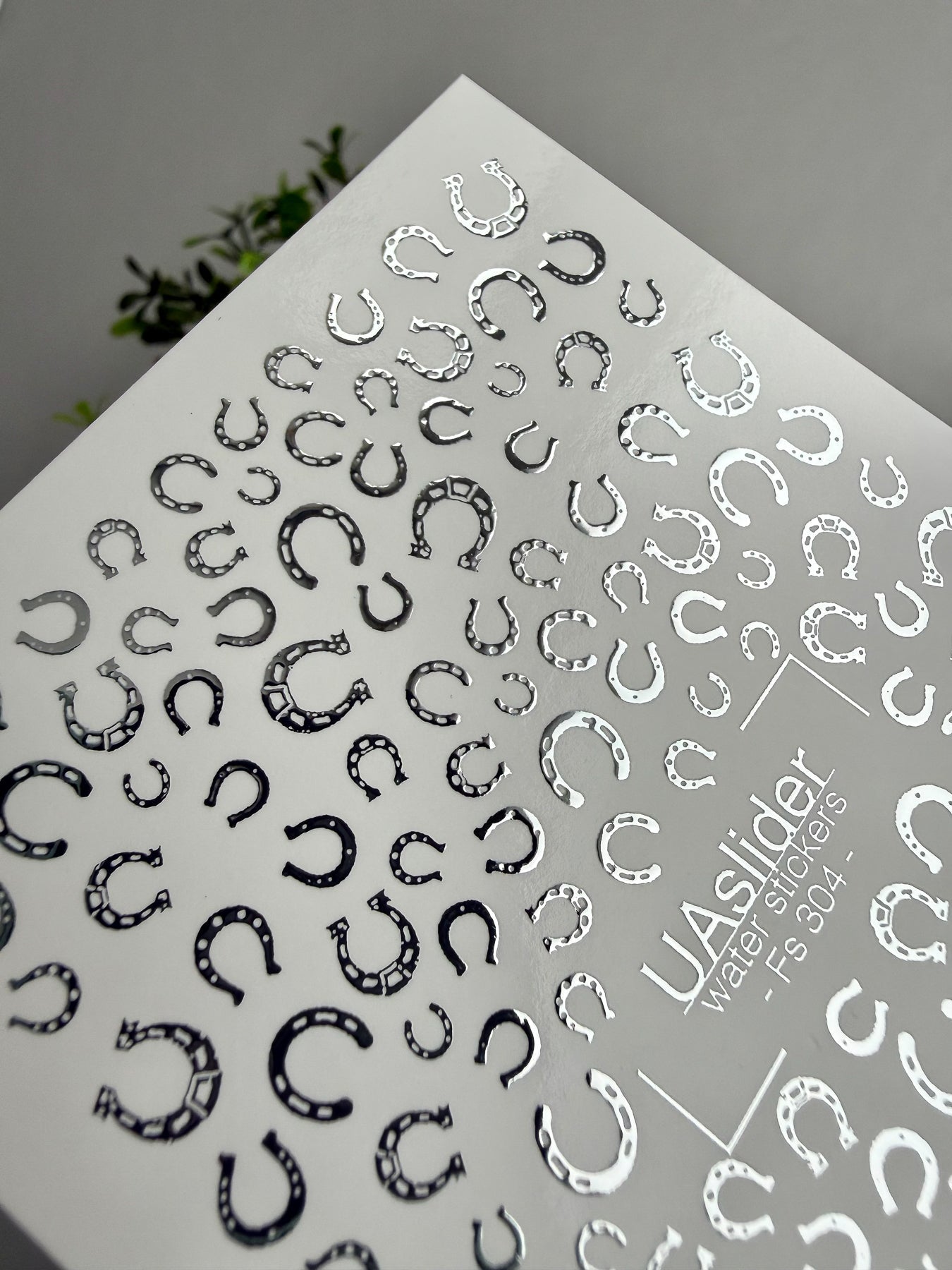 Horseshoe Nail Decals — Silver Foil Lucky Horseshoes | Fs-304 - UASLIDER