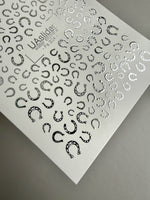 Horseshoe Nail Decals — Silver Foil Lucky Horseshoes | Fs-304 - UASLIDER