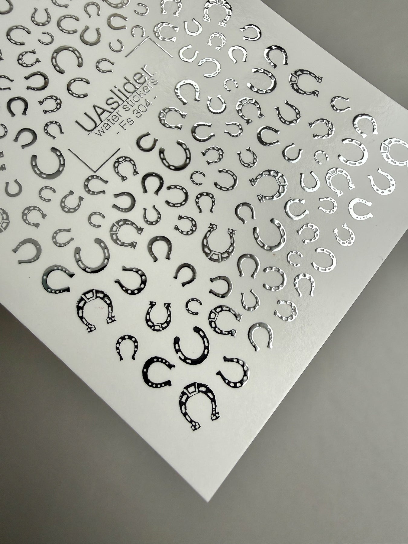 Horseshoe Nail Decals — Silver Foil Lucky Horseshoes | Fs-304 - UASLIDER