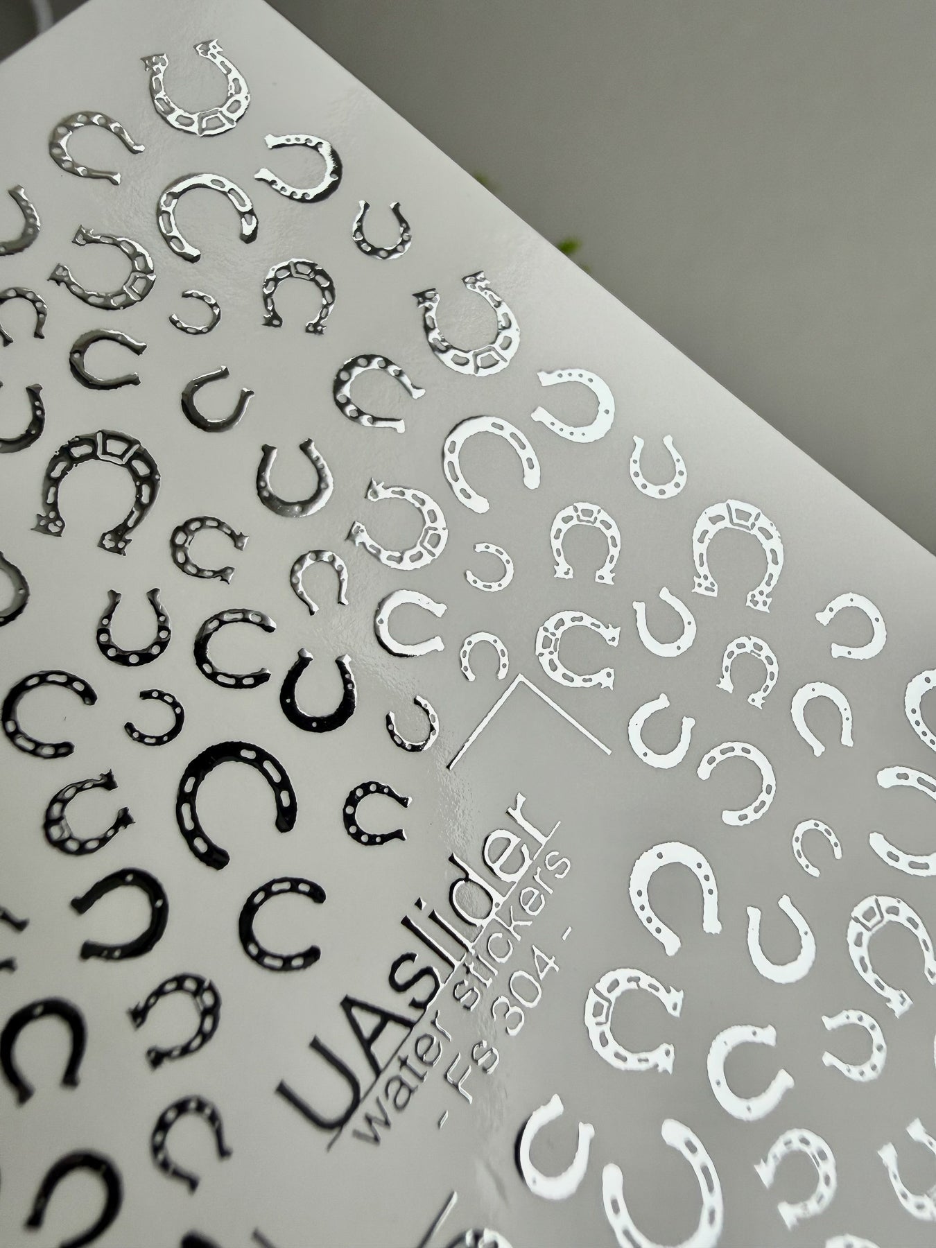Horseshoe Nail Decals — Silver Foil Lucky Horseshoes | Fs-304 - UASLIDER