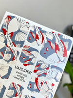 Koi Fish Pedicure Nail Wraps — Blue & Red Japanese Art | MWC-050 - UASLIDER