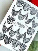 Lace Nail Decals — Black Baroque Lace Stiletto Wraps | 808 - UASLIDER