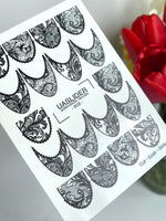 Lace Nail Decals — Black Baroque Lace Stiletto Wraps | 808 - UASLIDER