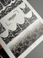 Lace Nail Decals — Black Floral Lace Full Cover & French | 771 - UASLIDER