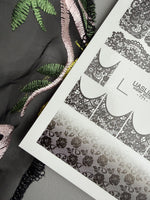 Lace Nail Decals — Black Floral Lace Full Cover & French | 771 - UASLIDER