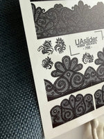 Lace Nail Decals — Black Floral Lace Tips & Accents | 766 - UASLIDER