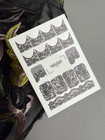 Lace Nail Decals — Black Floral & Mesh Full Cover | 773 - UASLIDER