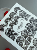Lace Nail Decals — Black Full - Cover Lace Nail Wraps | 782 - UASLIDER