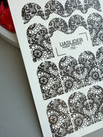 Lace Nail Decals — Black Full - Cover Lace Nail Wraps | 782 - UASLIDER