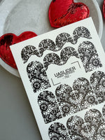 Lace Nail Decals — Black Full - Cover Lace Nail Wraps | 782 - UASLIDER