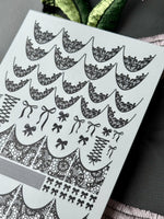 Lace Nail Decals — Black Lace French Tips, Bows & Net Wraps | 789 - UASLIDER