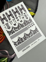 Lace Nail Decals — Black Lace French Tips, Bows & Wraps | 785 - UASLIDER