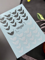 Lace Nail Decals — Black & White Lace French Tips | 787 - UASLIDER
