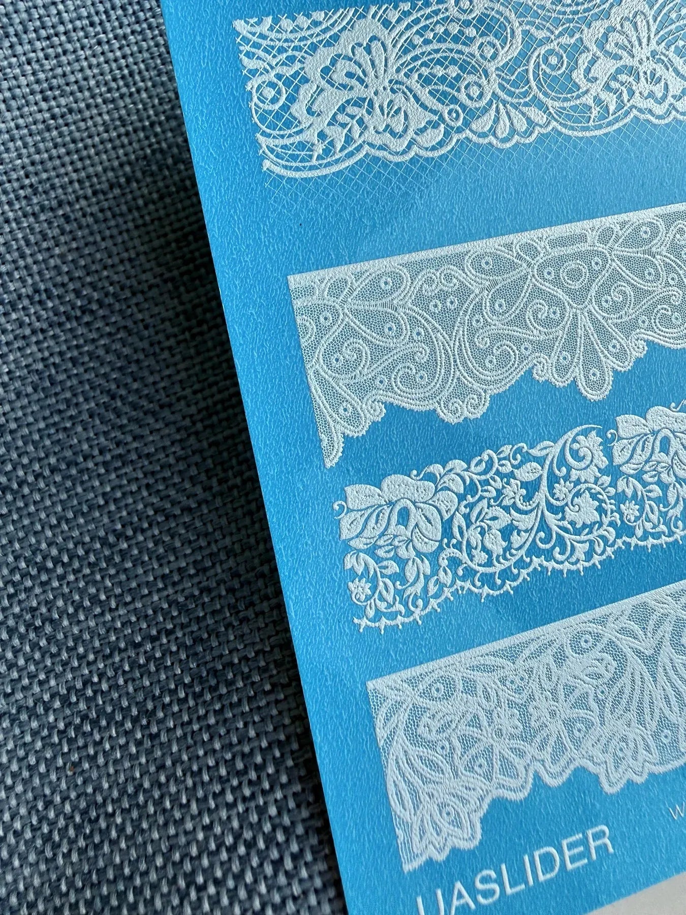 Lace Nail Decals — White Lace Border Strips, 4 Patterns | 765 - UASLIDER