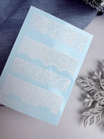 Lace Nail Decals — White Lace Border Strips, 4 Patterns | 765 - UASLIDER