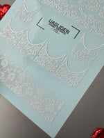 Lace Nail Decals — White Lace French Tips & Full Wraps | 772 - UASLIDER
