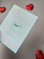 Lace Nail Decals — White Lace French Tips & Full Wraps | 772 - UASLIDER