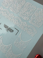 Lace Nail Decals — White Lace French Tips & Full Wraps | 772 - UASLIDER