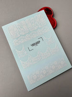 Lace Nail Decals — White Lace French Tips & Full Wraps | 772 - UASLIDER