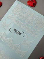 Lace Nail Decals — White Lace French Tips & Full Wraps | 772 - UASLIDER