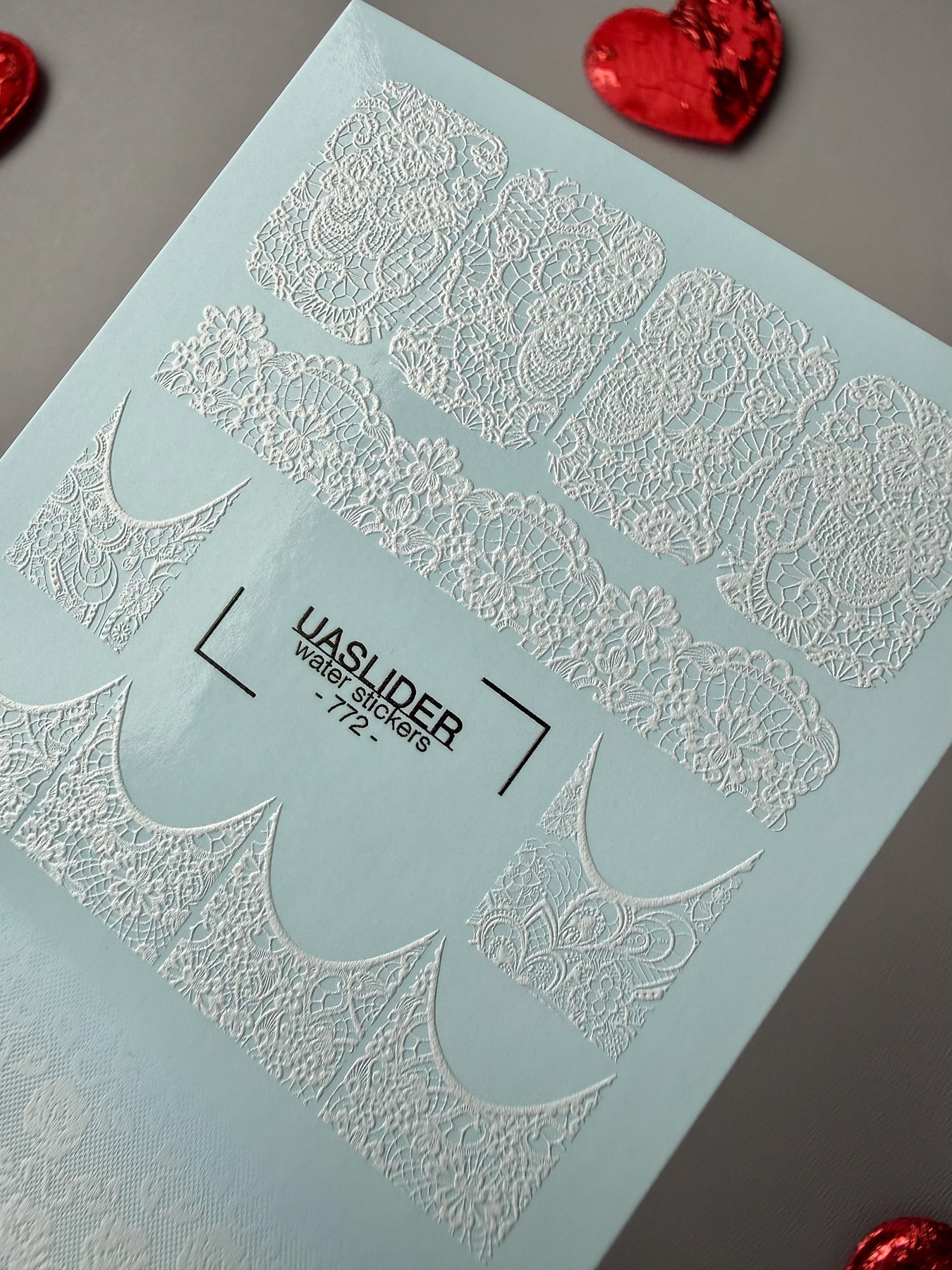 Lace Nail Decals — White Lace French Tips & Full Wraps | 772 - UASLIDER