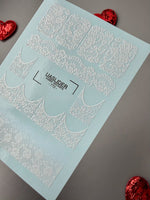 Lace Nail Decals — White Lace French Tips & Full Wraps | 772 - UASLIDER