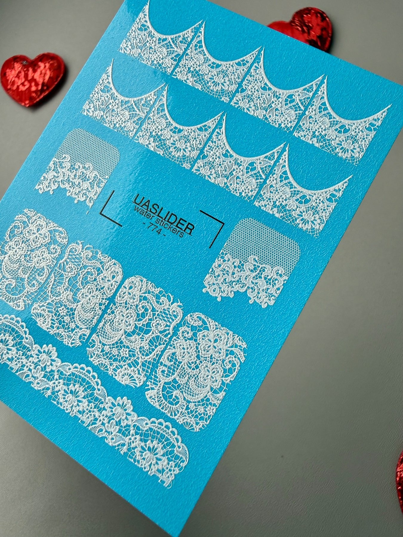 Lace Nail Decals — White Lace French Tips & Nail Wraps | 774 - UASLIDER