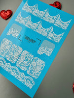 Lace Nail Decals — White Lace French Tips & Nail Wraps | 774 - UASLIDER