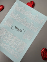 Lace Nail Decals — White Lace French Tips & Nail Wraps | 774 - UASLIDER