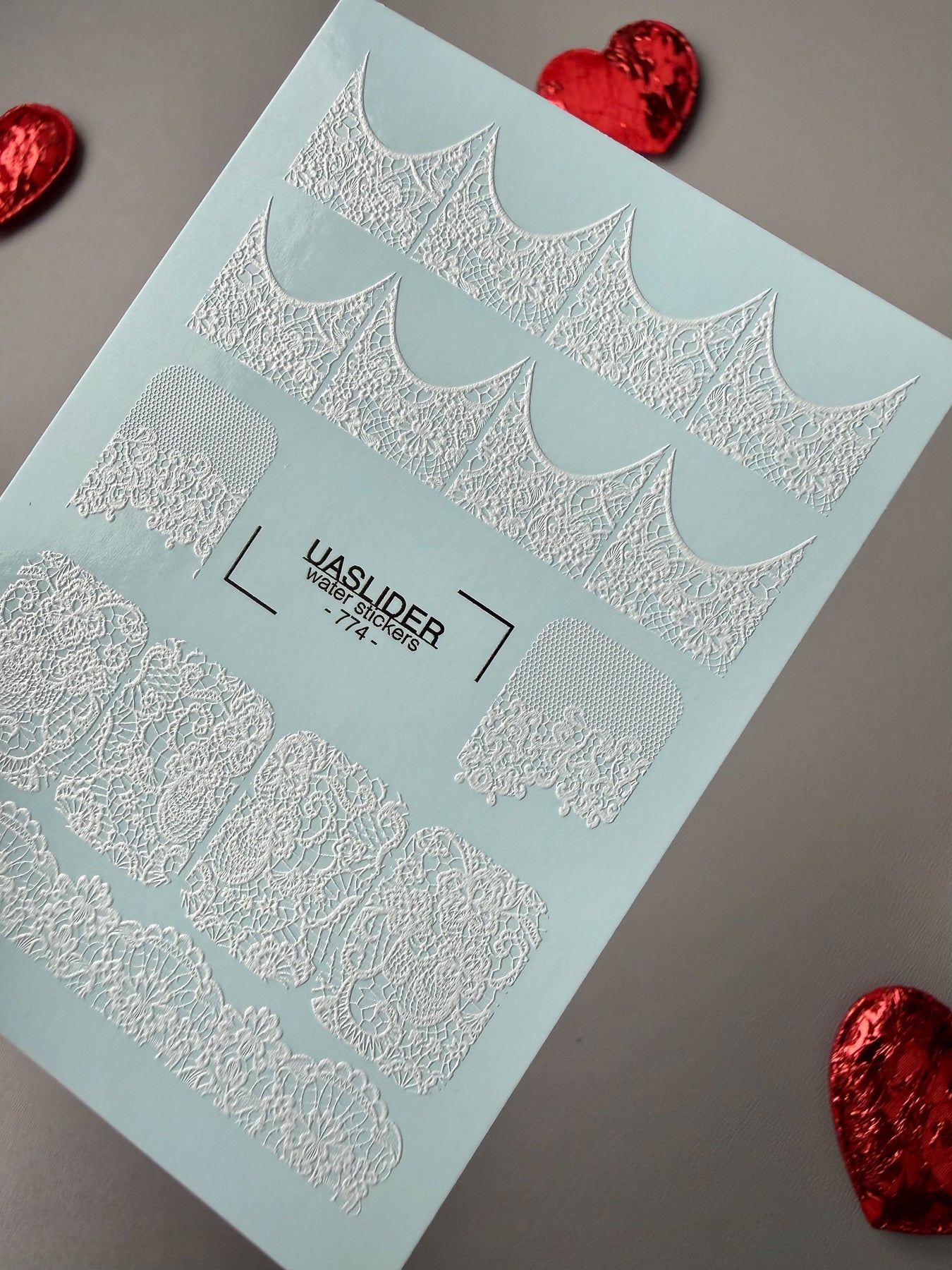 Lace Nail Decals — White Lace French Tips & Nail Wraps | 774 - UASLIDER